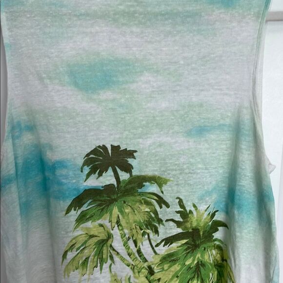 J.Jill Love Linen Tropical Beach Design Sleeveless - Picture 6 of 8